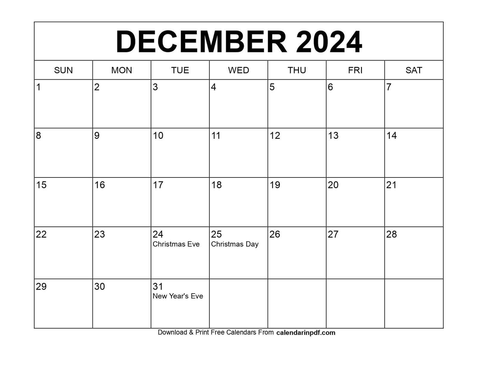 December-2024-Calendar